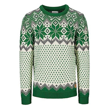 Dale of Norway Herren Vegard Pullover, Bright Green-Off White, im Sale